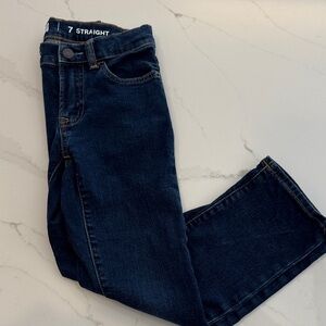 Boys GAP size 7 Straight Kids Jeans - Dark Blue Wash